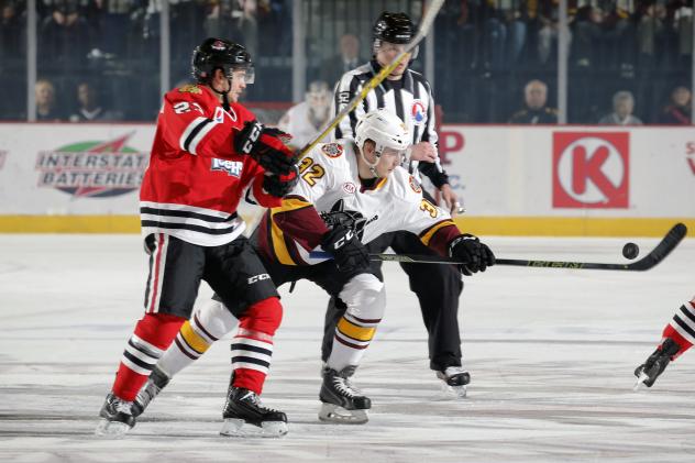 Chicago Wolves C Ivan Barbashev Battles Past the Rockford IceHogs