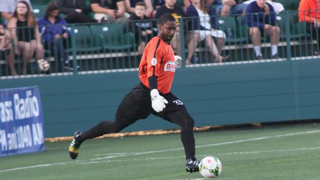 USL Goalkeeper of the Year Brandon Miller with the Rochester Rhinos