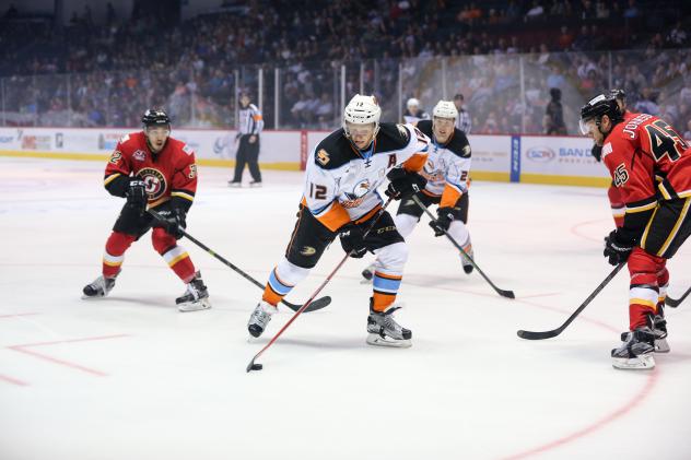 San Diego Gulls Left Wing Max Friberg vs. the Stockton Heat