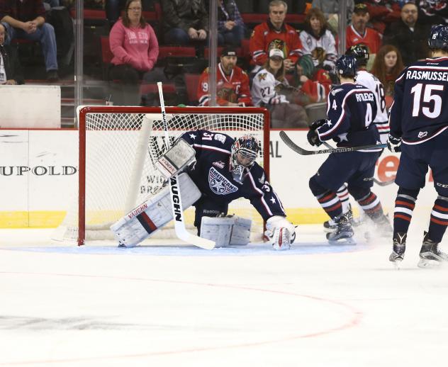 Tri-City Americans Make a Save vs. the Portland Winterhawks