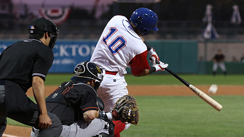 Fanklin Barreto with the Stockton Ports