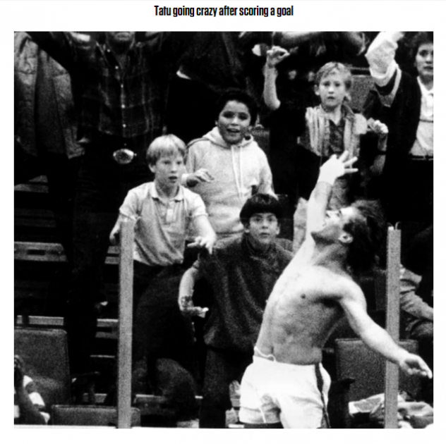 Tatu of the Dallas Sidekicks Celebrates a Goal