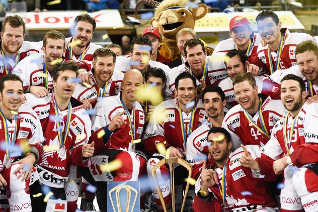 Team Canada Celebrates Spengler Cup Win
