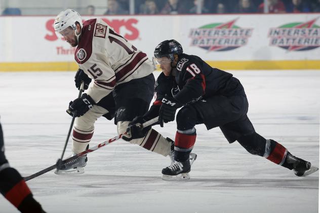 Chicago Wolves C Jeremy Welsh vs. the Lake Erie Monsters