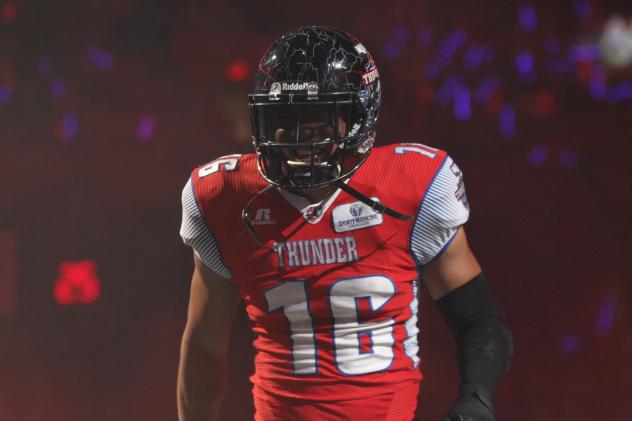 Orlando Predators Signee, DB De'Mon Glanton with the Portland Thunder