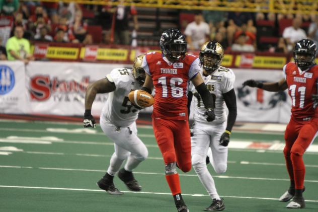 DB De'Mon Glanton Returns an Interception with the Portland Thunder