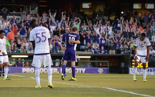 Louisville City FC Celebrates a Goal