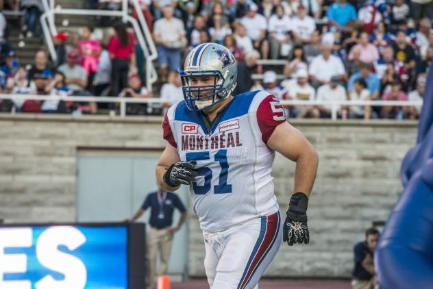 Montreal Alouettes Offensive Lineman Kristian Matte