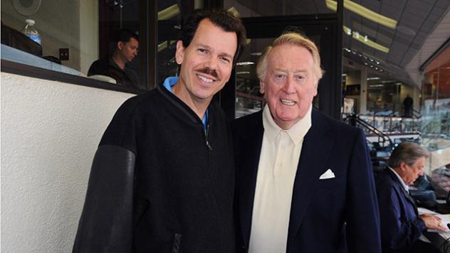 Russ Langer with Vin Scully