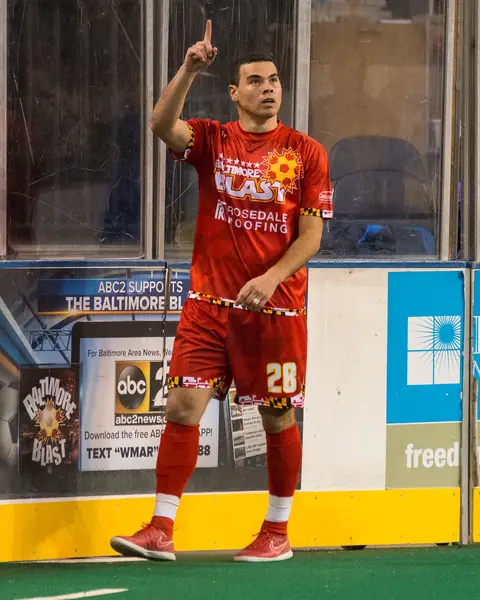 Vini Dantas of the Baltimore Blast Celebrates One of his Four Goals Friday Night