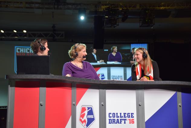 New York Flash Draftee Britt Eckerstrom with GM Rich Randall