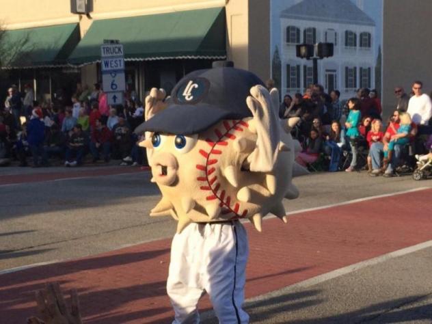 Lexington County Blowfish Mascot Blowie at the St Patrick's Day Parade