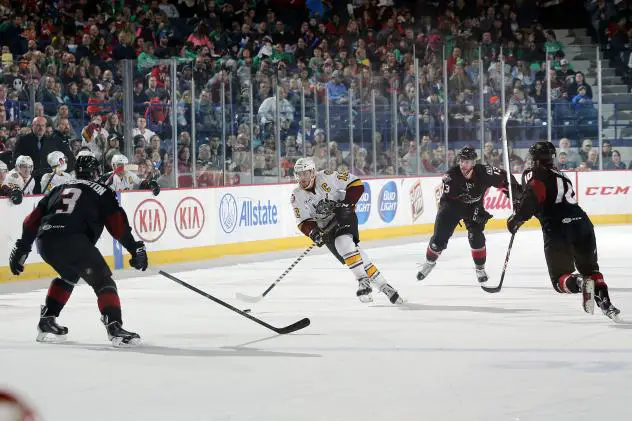 Chicago Wolves C Pat Cannone vs. the Lake Erie Monsters