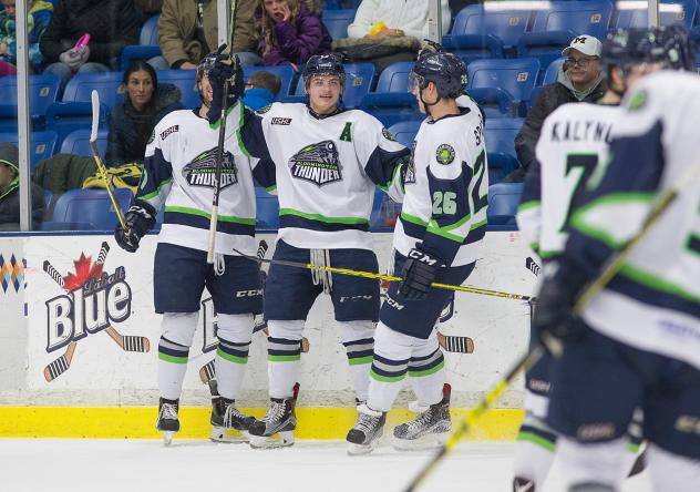 Bloomington Thunder Clebrates a Goal vs. the USNTDP