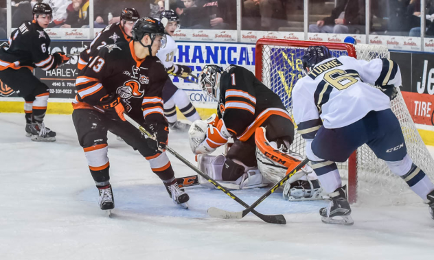 Omaha Lancers Defend their Goal vs. the Sioux Falls Stampede