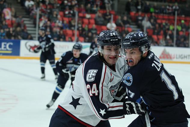 Tri-City Americans Battle the Saskatoon Blades