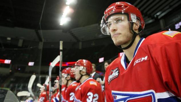 Evan Fiala of the Spokane Chiefs