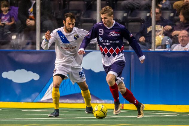 Tacoma Stars Striker Derek Johnson vs. the San Diego Sockers