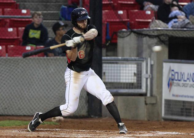 Sioux City Explorers Outfielder Michael Lang at the Plate