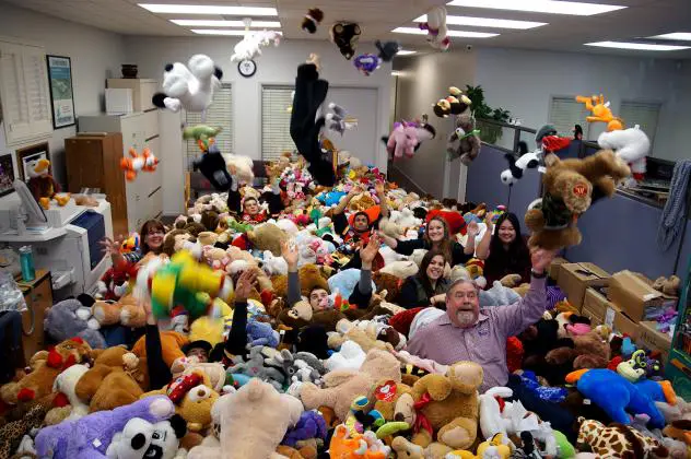 Stockton Heat Office with Teddy Bears