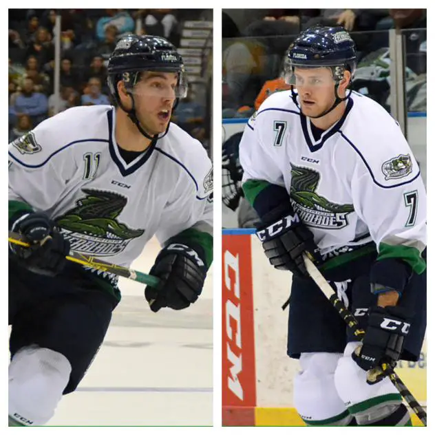 Forwards Kevin Lynch & Ryan Martindale of the Florida Everblades