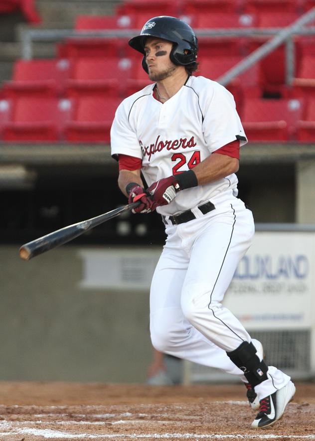 Sioux City Explorers Infielder Ryan Court at the Plate