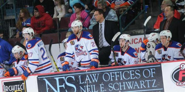 Bakersfield Condors Bench Watches the Action