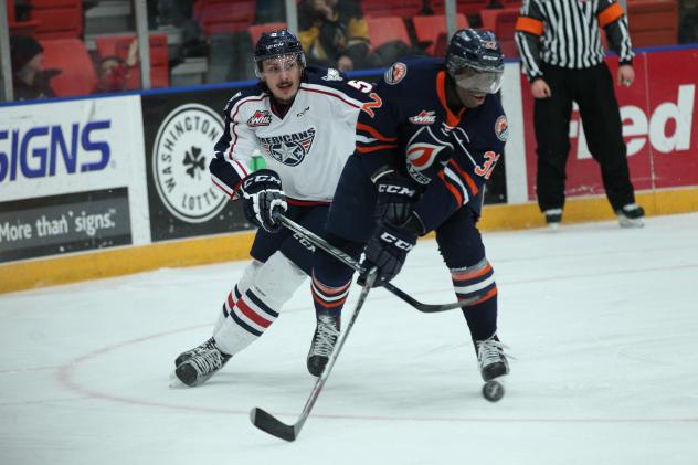 Tri-City Americans Tussle with the Kamloops Blazers