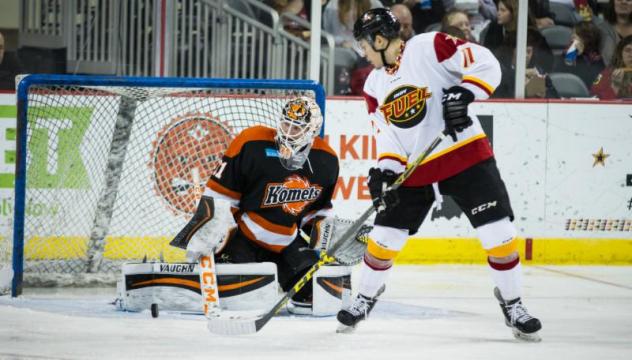 Forward Kyle Stroh with the Indy Fuel against the Fort Wayne Komets