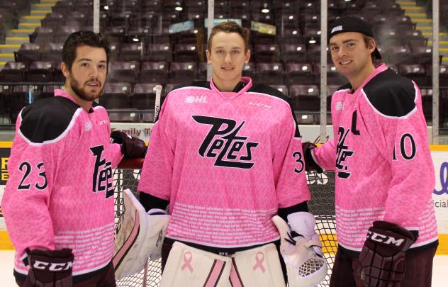 Peterborough Petes Pink in the Rink Jerseys