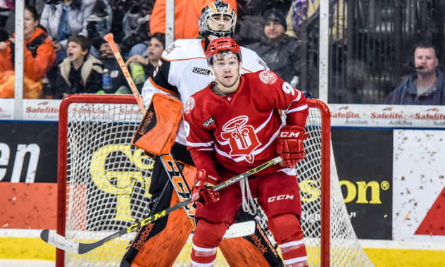 Omaha Lancers Defend against the Dubuque Fighting Saints