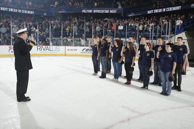 Navy Swear-In at the Chicago Wolves vs. the Iowa Wild Game