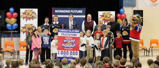 Moncton Wildcats Reading is Wild Program Celebrates 1,000,000 Books Read at Magnetic Hill School