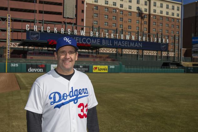 Oklahoma City Dodgers Manager Bill Haselman at Chickasaw Bricktown Ballpark