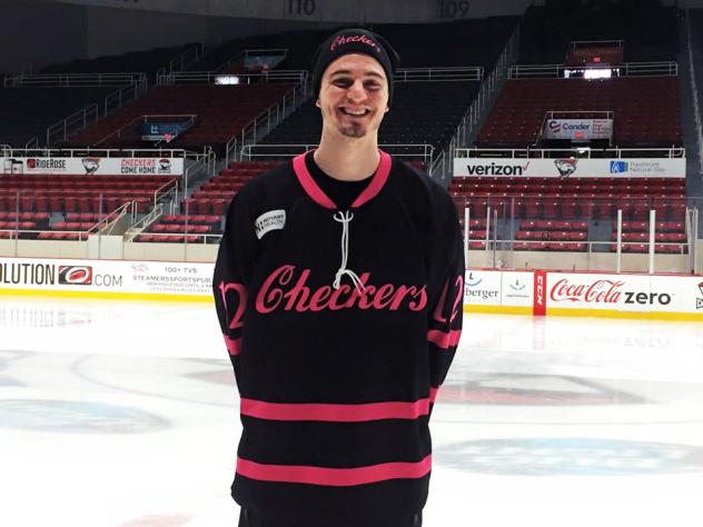 Charlotte Checkers Pink in the Rink Jersey