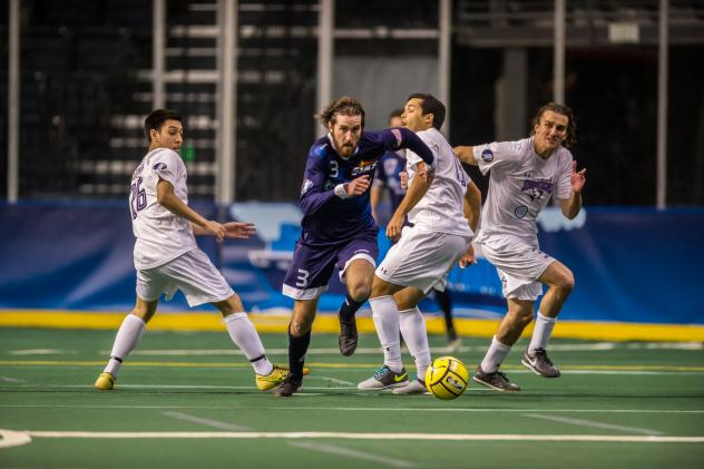 Tacoma Stars Defender Cory Keitz Battles for the Ball vs. the San Diego Sockers