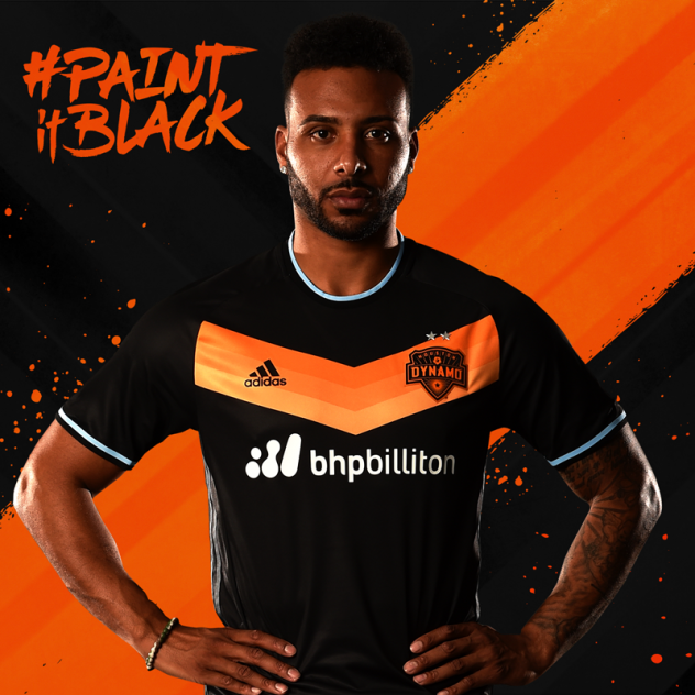 Giles Barnes in the Houston Dynamo Alternate Jersey