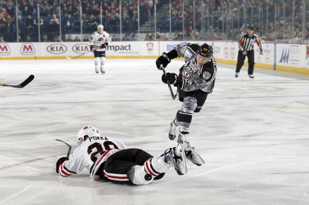 Chicago Wolves LW Dmitrij Jaskin Shoots vs. the Rockford IceHogs