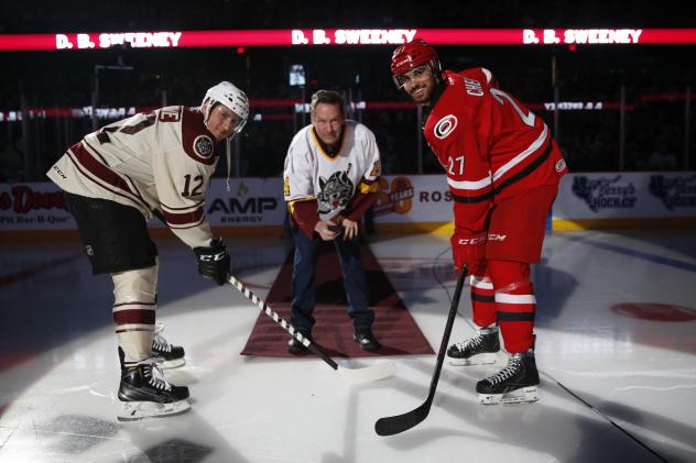 D.B. Sweeney Drops the Puck for the Chicago Wolves vs. the Charlotte Checkers