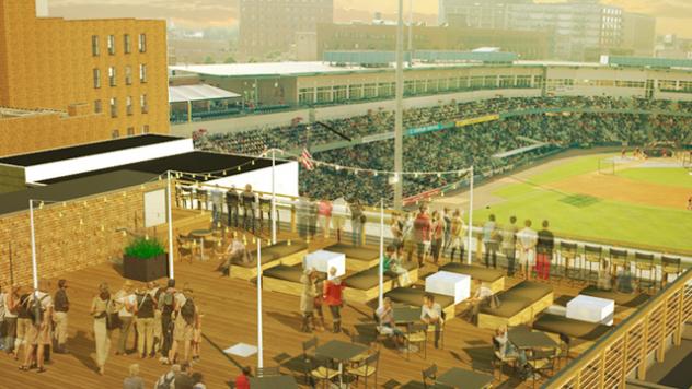 Rooftop View of the Toledo Mud Hens