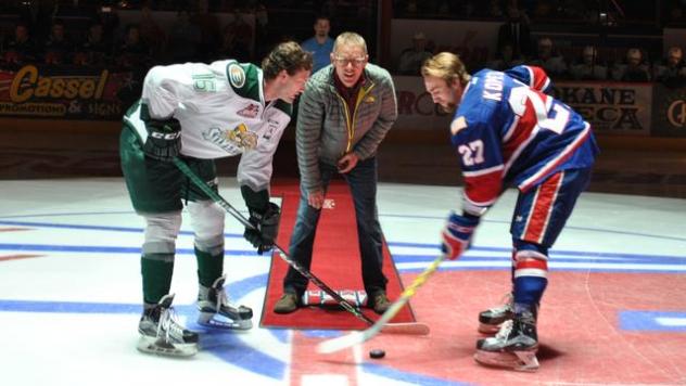 Dairy Producer Sid Wavrin Drops the Puck at Spokane Chiefs vs. Everett Silvertips Game