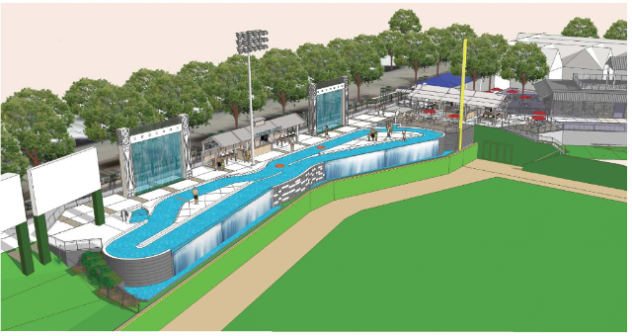Frisco RoughRiders Outfield Lazy River Rendering