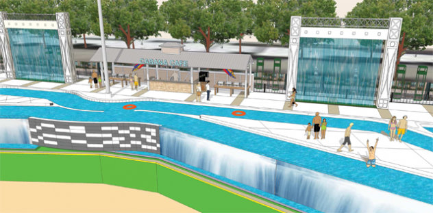 Frisco RoughRiders Outfield Lazy River Rendering View