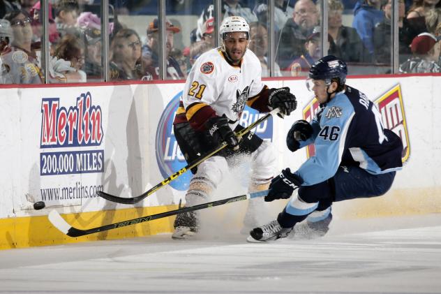 Chicago Wolves D Scooter Vaughan vs. the Milwaukee Admirals