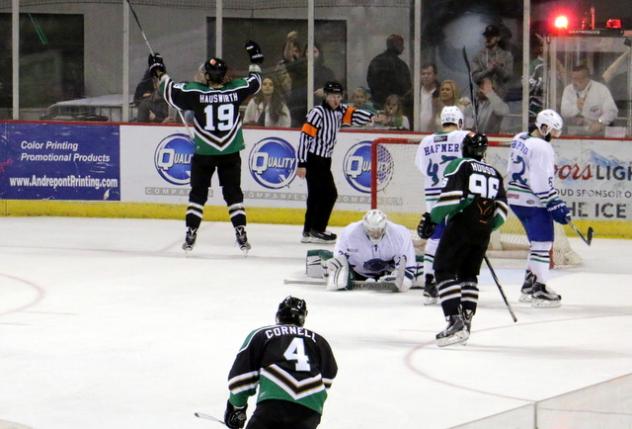 Louisiana IceGators Celebrate a Goal vs. the Pensacola Ice Flyers