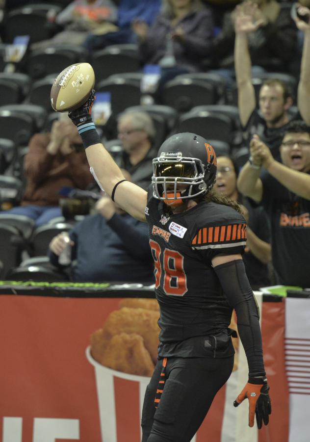 Spokane Empire Wide Receiver Justin Helwege Celebrates a Touchdown