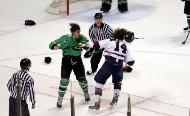 Louisiana IceGators Fight vs. the Macon Mayhem