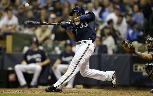Somerset Patriots Infielder/Outfielder Eric Farris with the Milwaukee Brewers