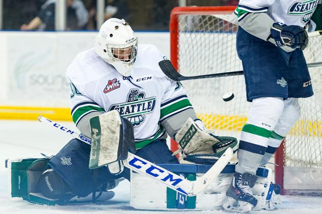 Seattle Thunderbirds Goaltender Landon Bow