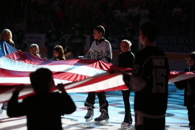 San Antonio Rampage Military Appreciation Night Flag Unveiling